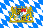 Bavarian Lozengy Flag with Greater Coat of Arms